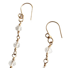 Load image into Gallery viewer, Clear quartz drop Earrings