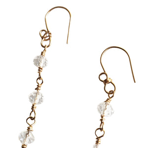 Clear quartz drop Earrings