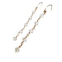 Load image into Gallery viewer, Clear quartz drop Earrings