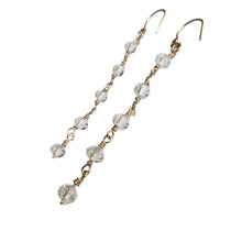 Load image into Gallery viewer, Clear quartz drop Earrings