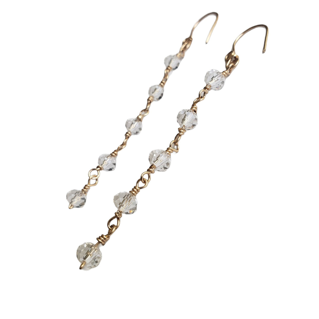 Clear quartz drop Earrings