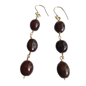 Chalcedony drop earrings