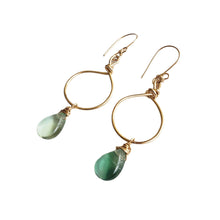 Load image into Gallery viewer, Fluorite drop earrings