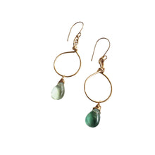 Load image into Gallery viewer, Fluorite drop earrings