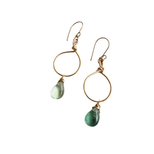 Fluorite drop earrings