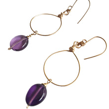 Load image into Gallery viewer, Amethyst drop earrings