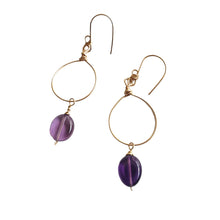 Load image into Gallery viewer, Amethyst drop earrings