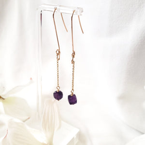 Amethyst dangle earrings