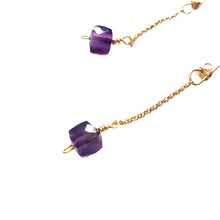 Load image into Gallery viewer, Amethyst dangle earrings