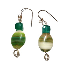 Load image into Gallery viewer, Green agate earrings