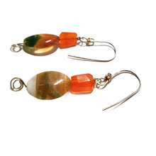 Load image into Gallery viewer, Orange agate earrings