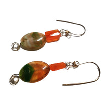 Load image into Gallery viewer, Orange agate earrings