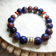 Load image into Gallery viewer, Jade and Red jasper bracelet