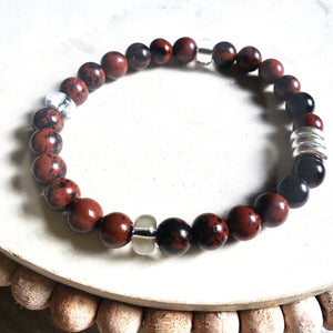 Obsidian Bracelet ,8mm