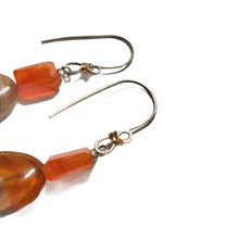 Load image into Gallery viewer, Orange agate earrings