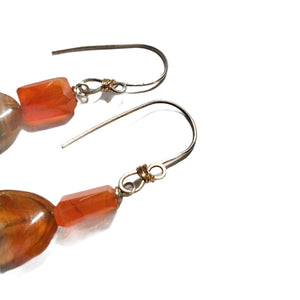 Orange agate earrings