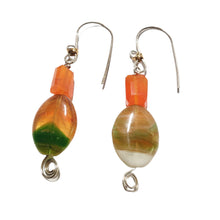 Load image into Gallery viewer, Orange agate earrings