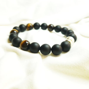 Onyx and Tiger Eye Bracelet