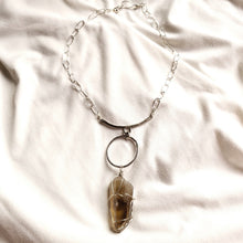 Load image into Gallery viewer, Raw stone jewelry, Natural Smokey Quartz Necklace, Healing Jewelry