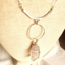 Load image into Gallery viewer, Raw stone jewelry, Natural Lemurian Amethyst Necklace, Healing Jewelry