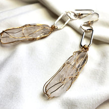 Load image into Gallery viewer, Raw stone jewelry, Raw Himalayan Quartz earrings, Healing jewelry