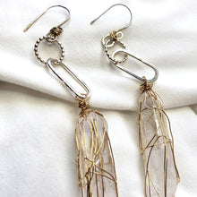 Load image into Gallery viewer, Raw stone jewelry, Raw Himalayan Quartz earrings, Healing jewelry