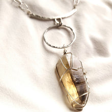 Load image into Gallery viewer, Raw stone jewelry, Natural Smokey Quartz Necklace, Healing Jewelry