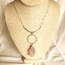 Load image into Gallery viewer, Raw stone jewelry, Natural Lemurian Amethyst Necklace, Healing Jewelry