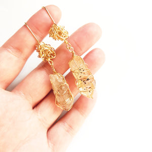 K-Ruez Gem Candy, Fenster quartz with oil earrings