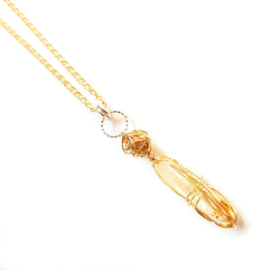 K-Ruez Gem Candy, Fenster quartz with oil necklace L