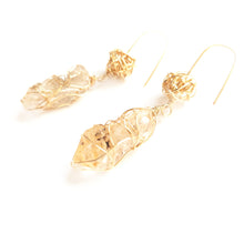 Load image into Gallery viewer, K-Ruez Gem Candy, Fenster quartz with oil earrings