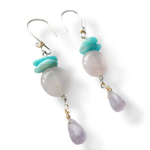 Load image into Gallery viewer, Self Love earrings, Mix gemstone drop earrings