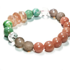 Mix gemstone bracelet, Floral color bracelet, Gemstone Jewelry #1