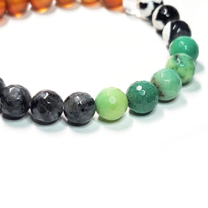 Mix gemstone bracelet, Peaceful wave color bracelet, Gemstone Jewelry, #4