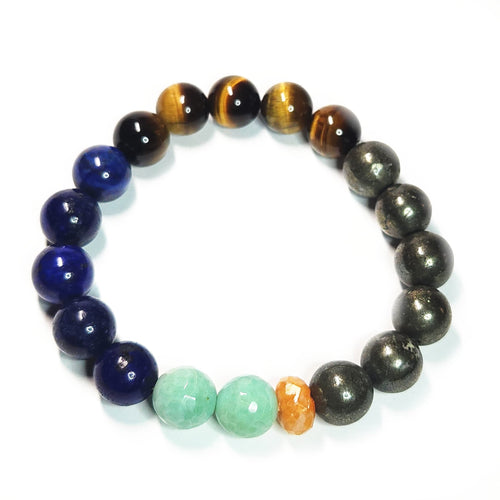 Mix gemstone bracelet, Night Sky color bracelet #3