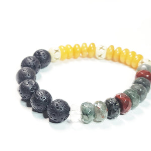 Mix gemstone bracelet, Gemstone Jewelry, Diffuser bracelet #6