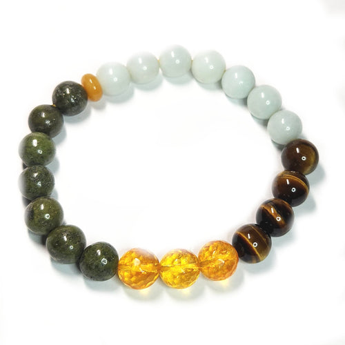 Mix gemstone bracelet, Tree of Green color bracelet, Gemstone Jewelry #8