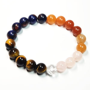 Mix gemstone bracelet, Tiger eye Bracelet,  Gemstone Jewelry, #17