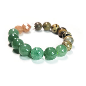 Mix gemstone bracelet, Aventurine Bracelet, Gemstone Jewelry #18