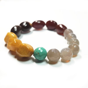 Mix gemstone bracelet.  Gemstone Jewelry, #21