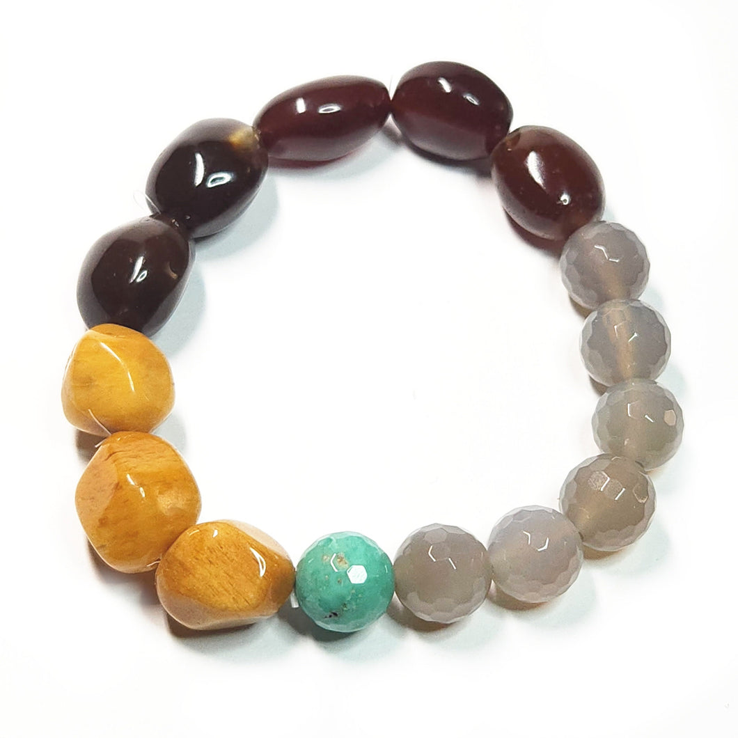 Mix gemstone bracelet.  Gemstone Jewelry, #21