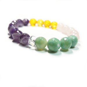 Mix gemstone bracelet.  Gemstone Jewelry, Amethyst Bracelet, #22