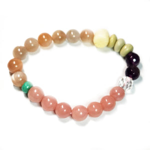 Mix gemstone bracelet, Floral color bracelet, Gemstone Jewelry, #2