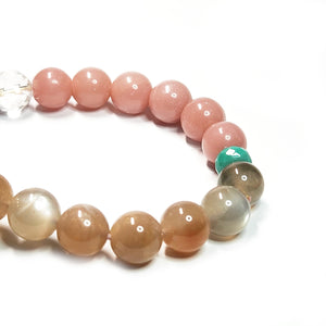 Mix gemstone bracelet, Floral color bracelet, Gemstone Jewelry, #2