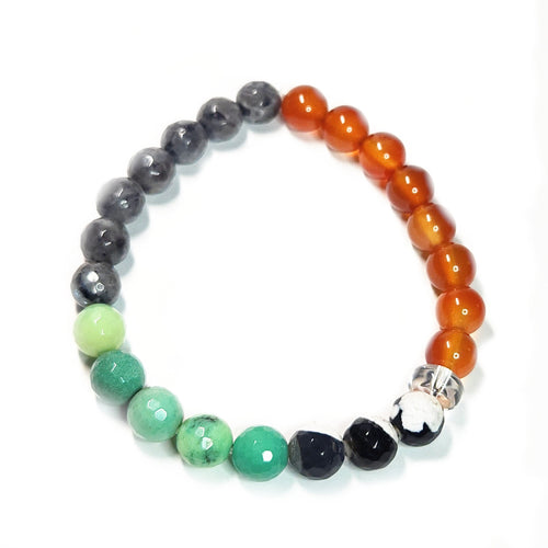 Mix gemstone bracelet, Peaceful wave color bracelet, Gemstone Jewelry, #4