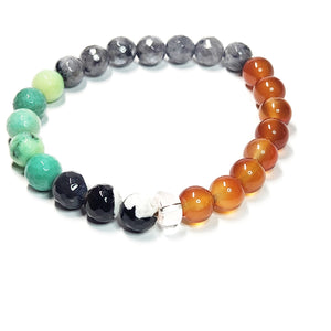 Mix gemstone bracelet, Peaceful wave color bracelet, Gemstone Jewelry, #4