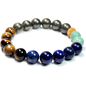 Mix gemstone bracelet, Night Sky color bracelet #3