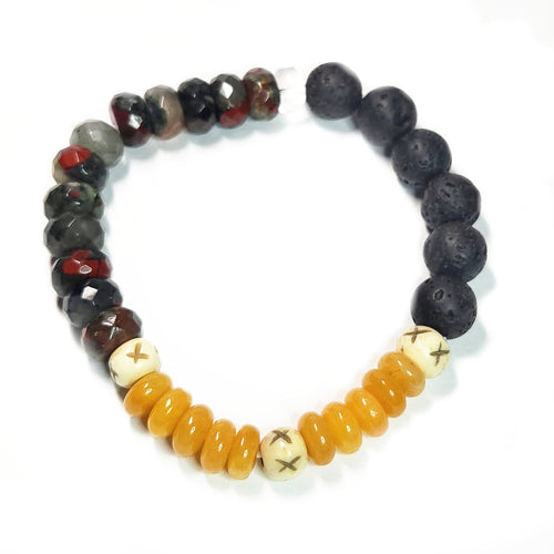 Mix gemstone bracelet, Gemstone Jewelry, Diffuser bracelet #6