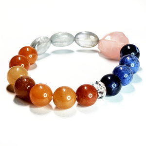 Mix gemstone bracelet,  Gemstone Jewelry, #14