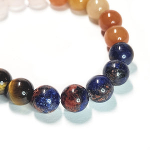 Mix gemstone bracelet, Tiger eye Bracelet,  Gemstone Jewelry, #17